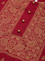 Thumbnail for All About You Women Maroon Printed Kurta with Trousers - Distacart