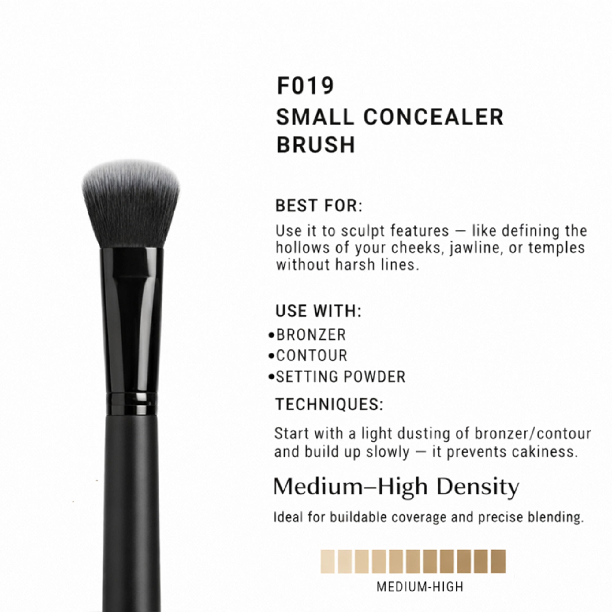CUFFS N LASHES Small Concealer Brush - F019