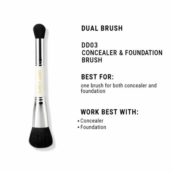 CUFFS N LASHES Concealer & Foundation Dual Brush - 03
