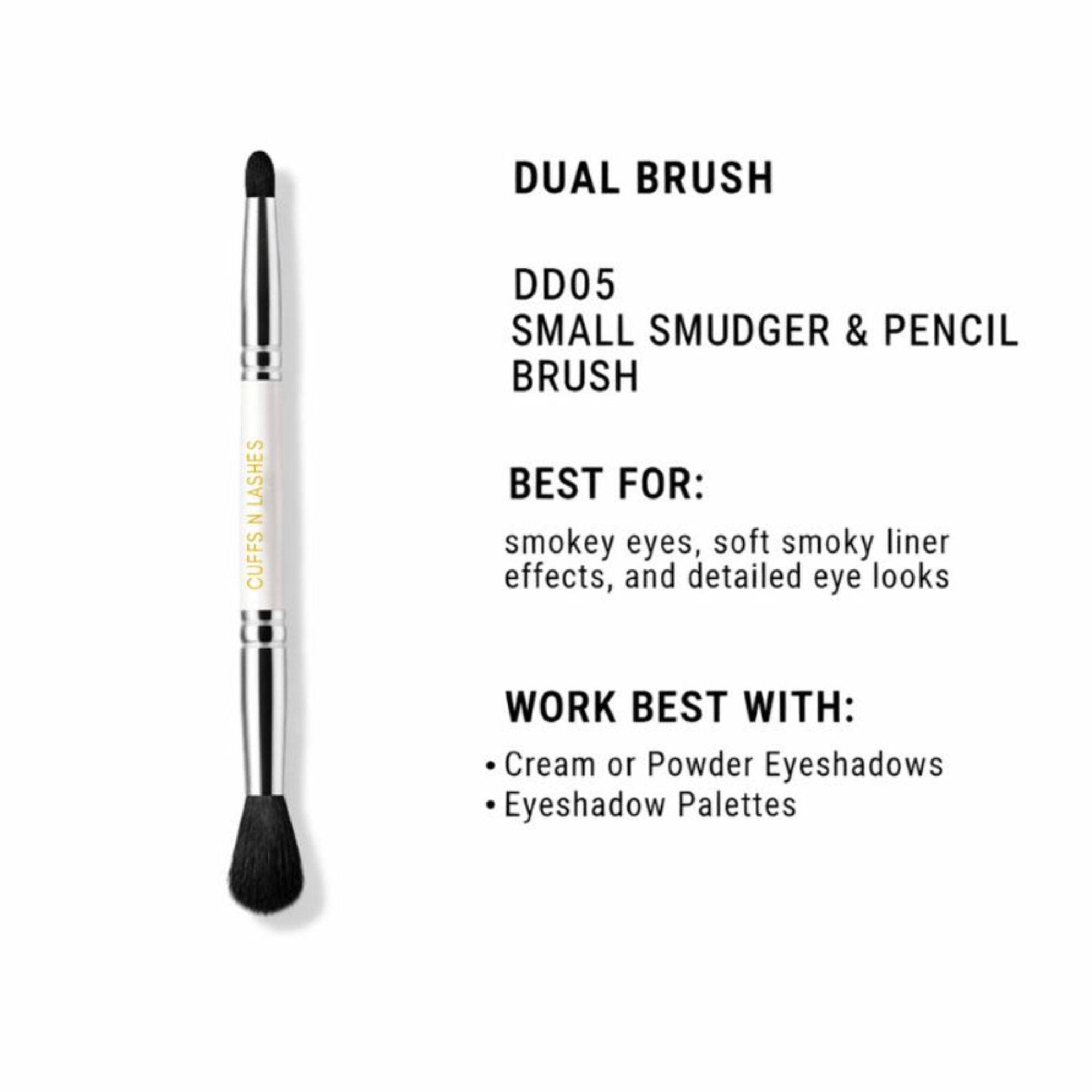 CUFFS N LASHES Small Smudger & Pencil Dual Brush - 05