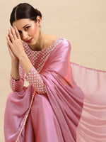 Thumbnail for Anouk Sequinned Pure Georgette Saree - Distacart