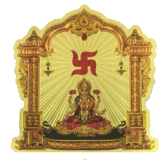 Stickerbazaar Micro Golden Mandir Sticker Regular - Distacart