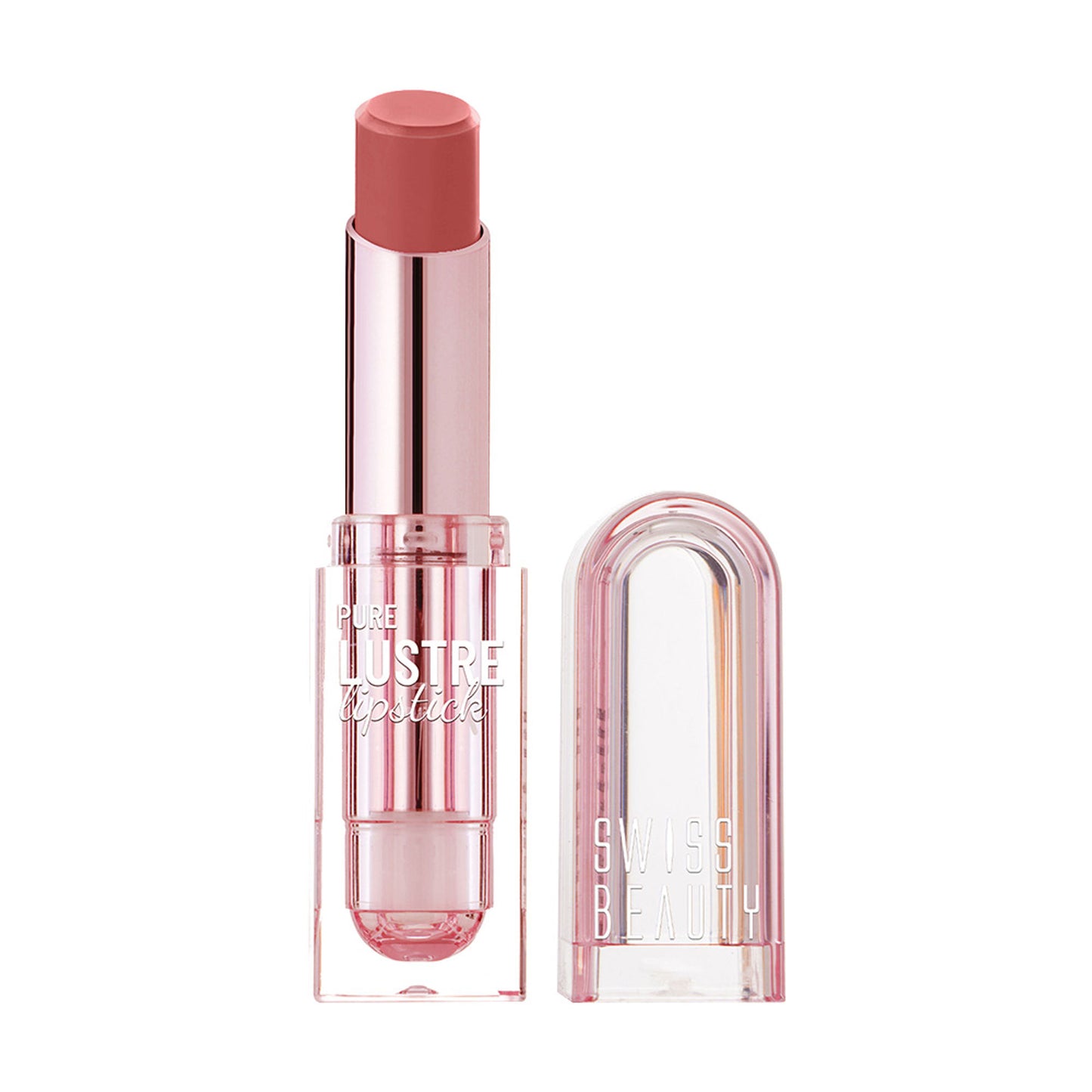 Swiss Beauty High Shine Finish Smooth Glide Pure Lustre Lipstick - 4 It's Bare - Distacart