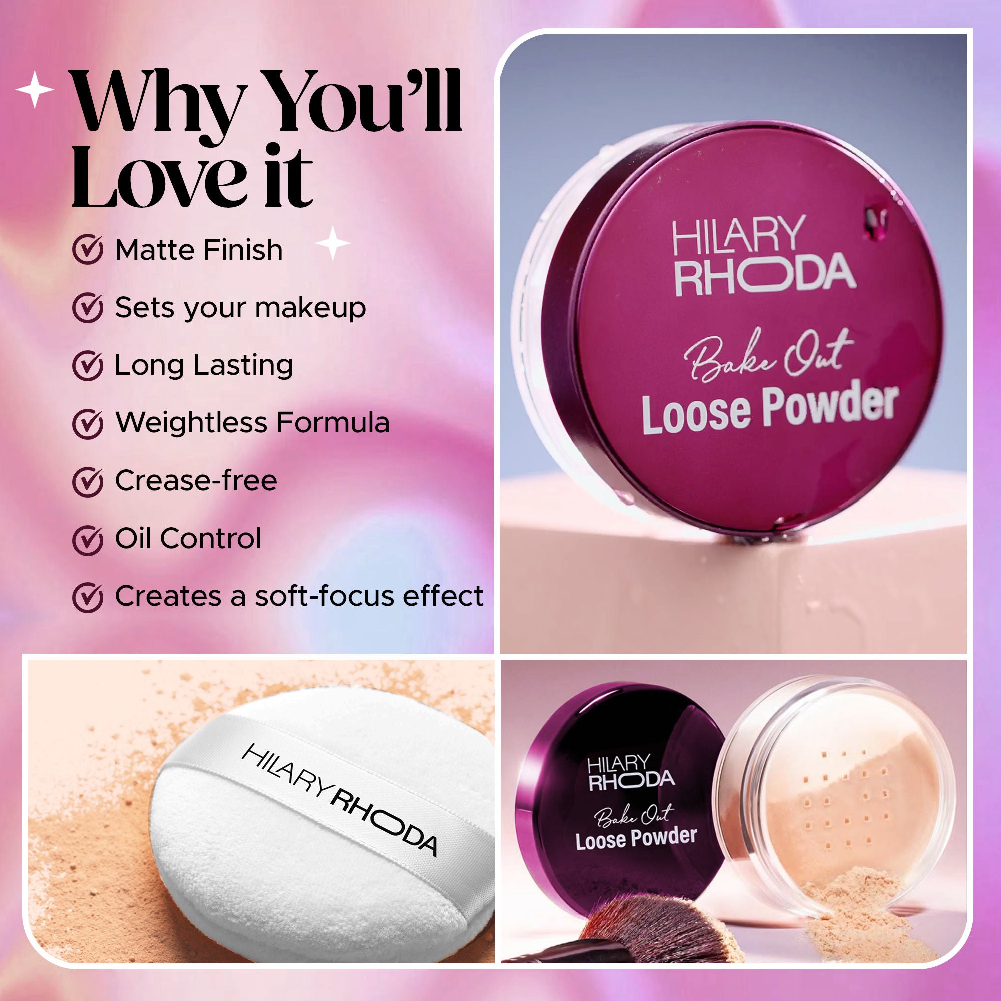 Hilary Rhoda Bake Out Matte Loose Powder - Banana 02 - Distacart