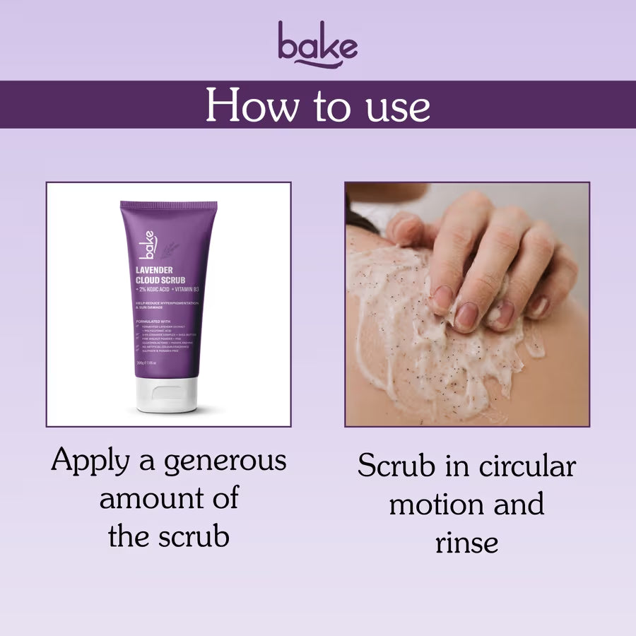 Bake 2% Kojic Acid Lavender Smoothie Body Scrub - Distacart