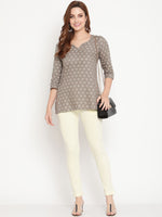 Thumbnail for TAG 7 Pack of 2 Navy Blue & Cream-Coloured Ankle-Length Leggings - Distacart