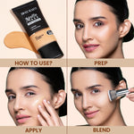 Thumbnail for Swiss Beauty Matte Maxx Cover Foundation with Hyaluronic Acid & Vitamin E - 3 Light Warm - Distacart
