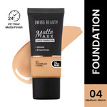 Thumbnail for Swiss Beauty Matte Maxx Cover Foundation with Hyaluronic Acid & Vitamin E - 4 Medium Warm