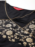 Thumbnail for Sangria Floral Woven Designed Straight Kurta Set - Distacart