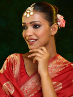 Thumbnail for Ruby Raang 22k Gold Polished Kundan Maang Tikka