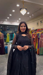 Thumbnail for Yash Enterprise Black Jimmy Su Embriodery Paty Wear Suit Set