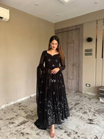 Thumbnail for Yash Enterprise Black Georgette Anarkali Suit In New Fancy Style