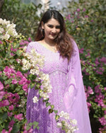 Thumbnail for Yash Enterprise Purple Heavy Chinon Embroidery Party Wear Suit