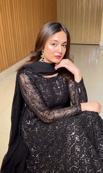 Thumbnail for Yash Enterprise Black Fux Georgett Party Wear Salwar Suit