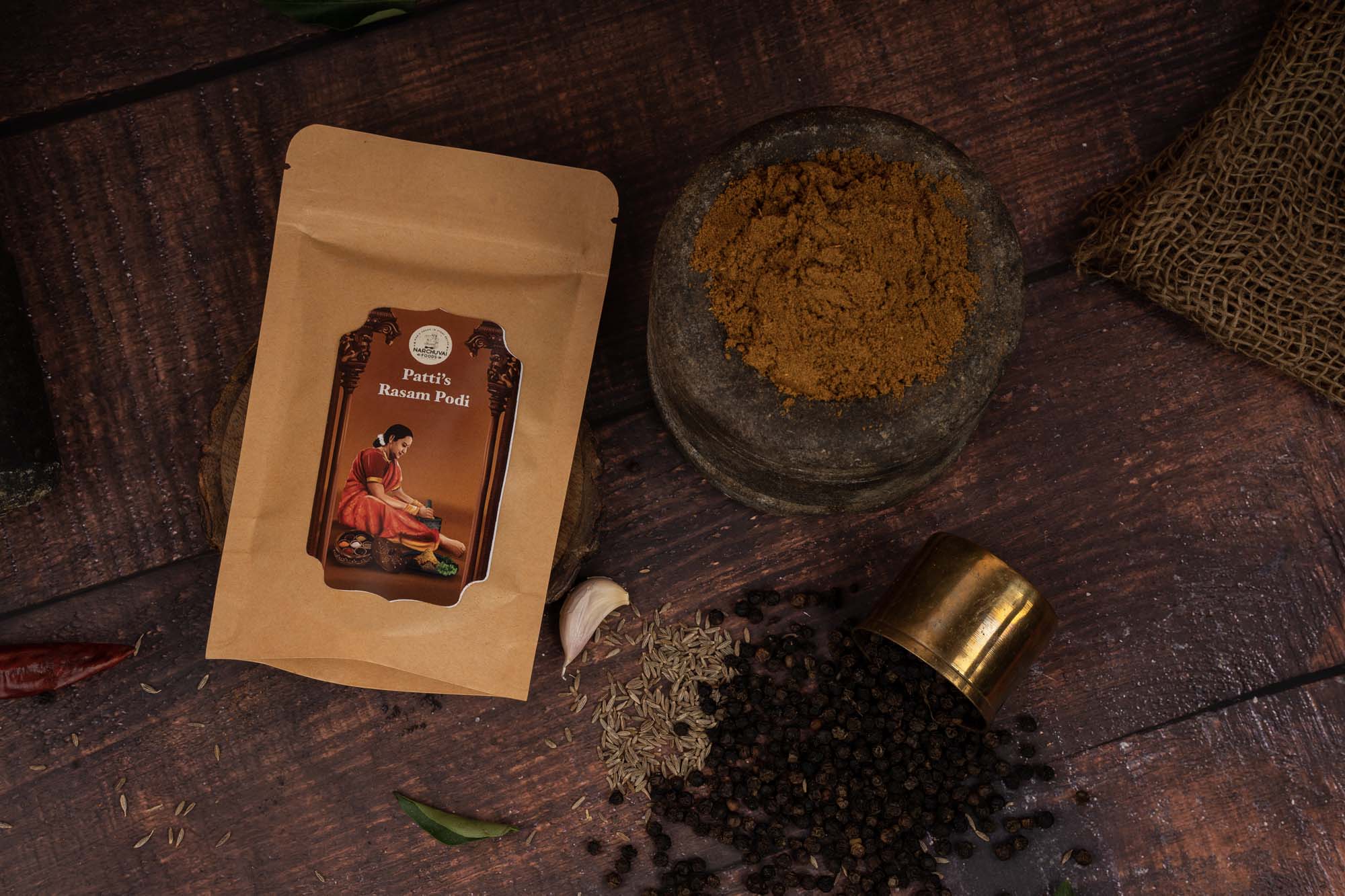Narchuvai Foods Patti’s Rasam Podi