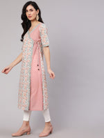 Thumbnail for Aks Ethnic Motifs Printed A-line Layered Kurta - Distacart
