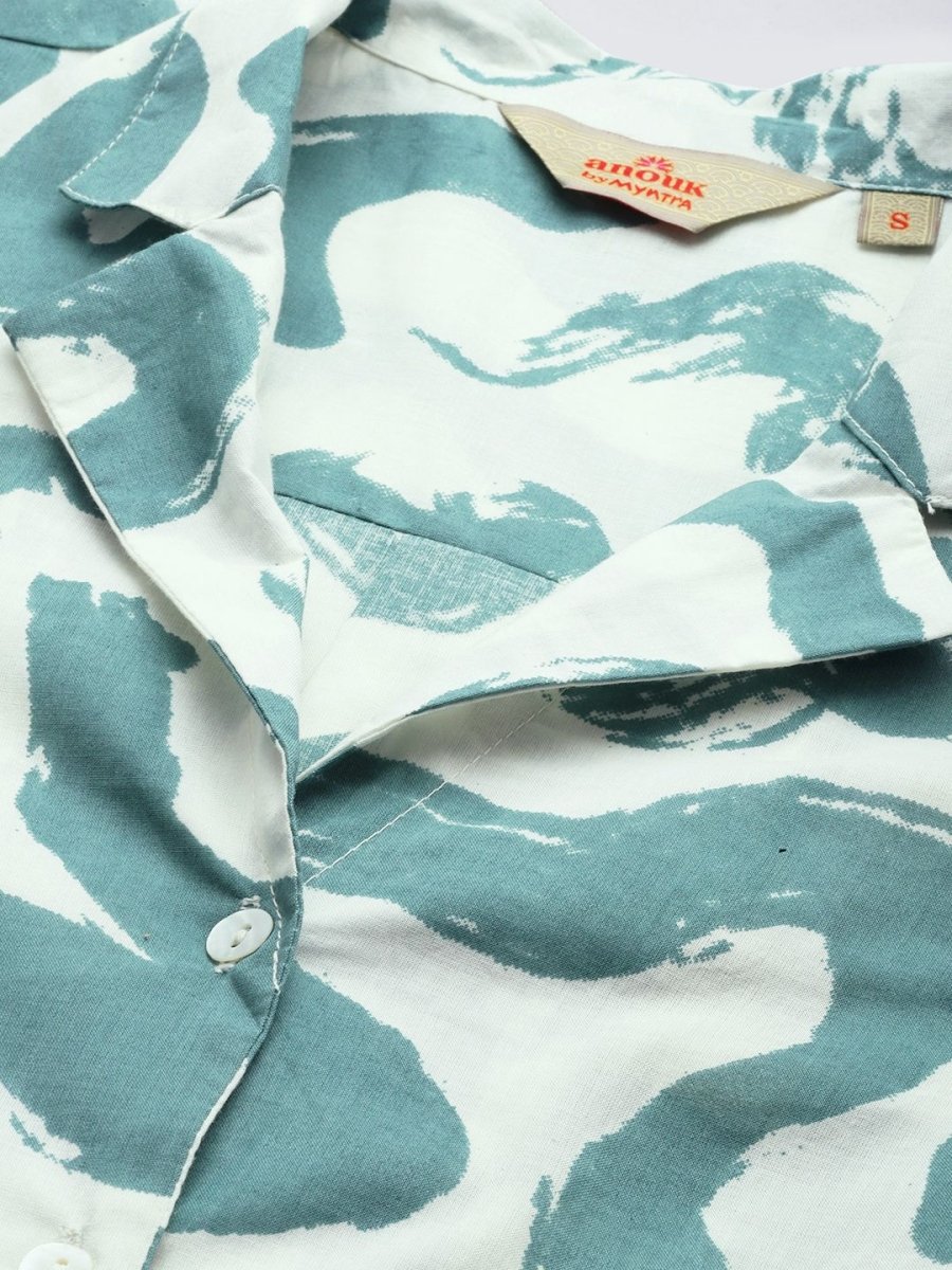 Anouk Women Abstract Printed Pure Cotton Kurta with Palazzos Set - Distacart