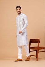 Thumbnail for Manatee Basik Kurta Cadet Grey Coloured by Hilo Design