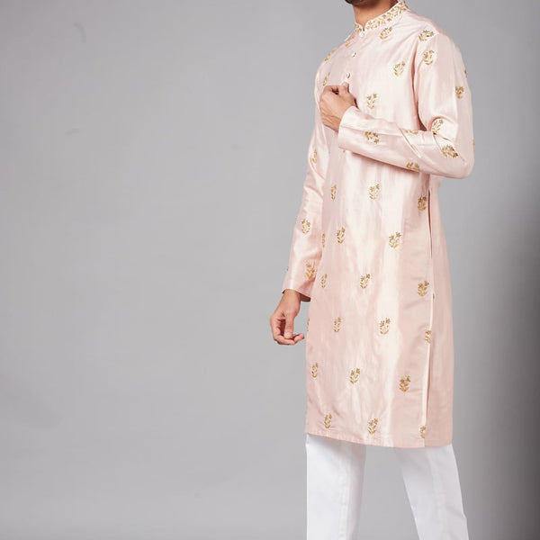 Krusos Hand Embroidered Kurta by Hilo Design - Distacart