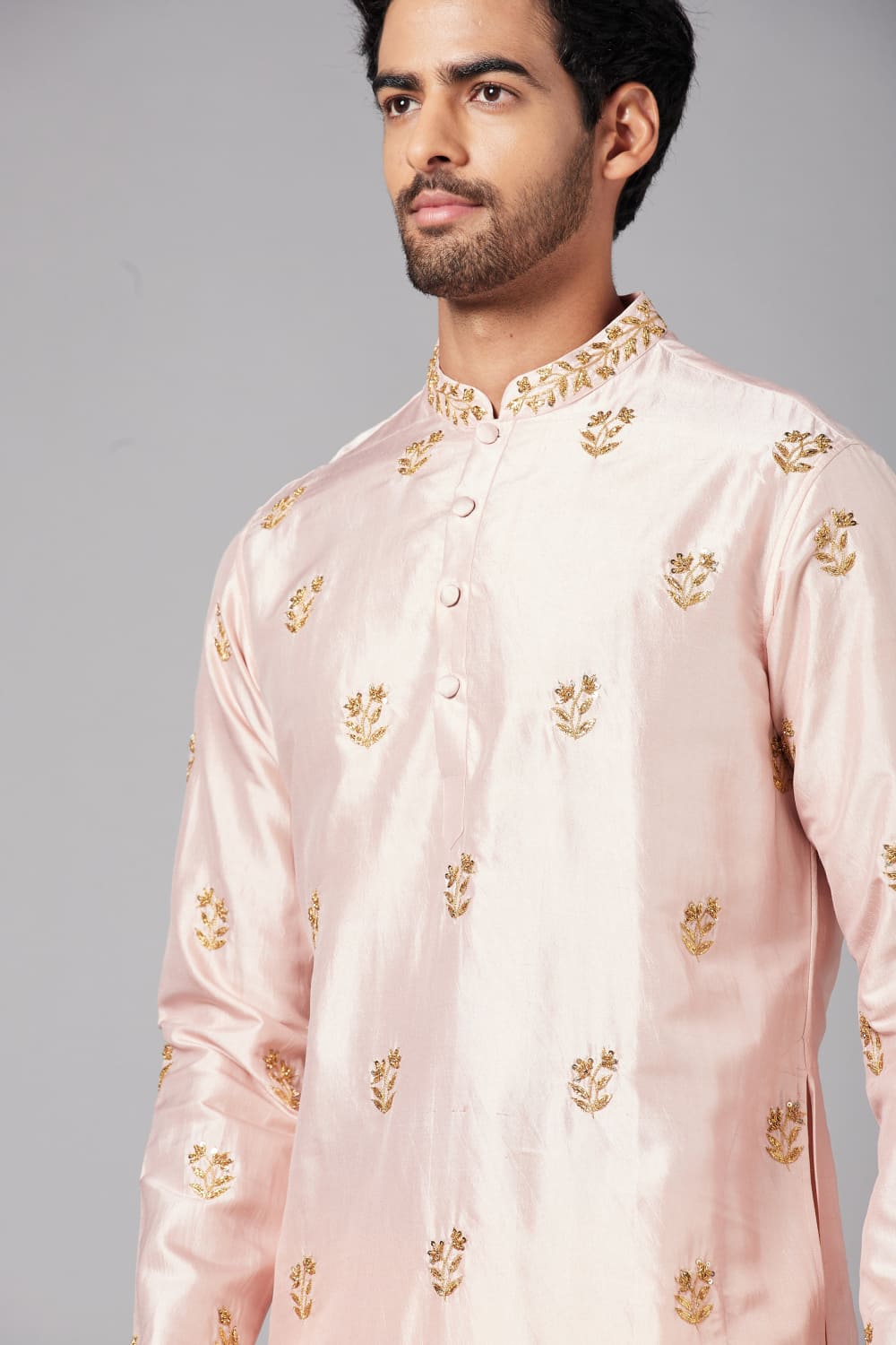 Krusos Hand Embroidered Kurta by Hilo Design - Distacart