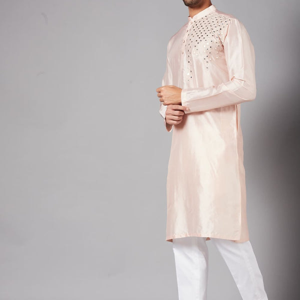 Rooyi Position Mirror Work Kurta by Hilo Design - Distacart