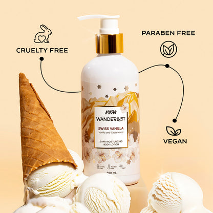 Wanderlust Moisturizing Body Lotion - Swiss Vanilla - Distacart