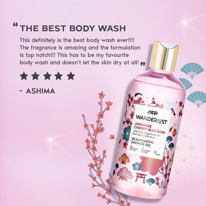 Wanderlust Shower Gels - Japanese Cherry Blossom - Distacart