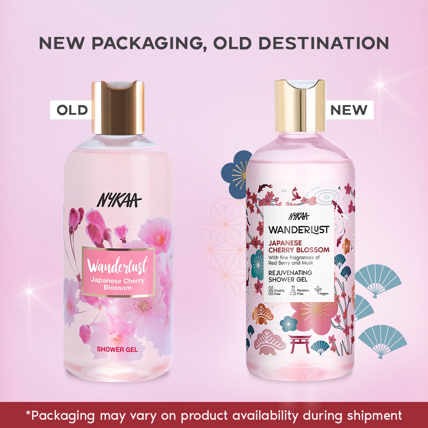 Wanderlust Shower Gels - Japanese Cherry Blossom - Distacart