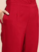 Thumbnail for Anouk Women Red Ethnic Motifs Embroidered Kurta with Trousers & Dupatta