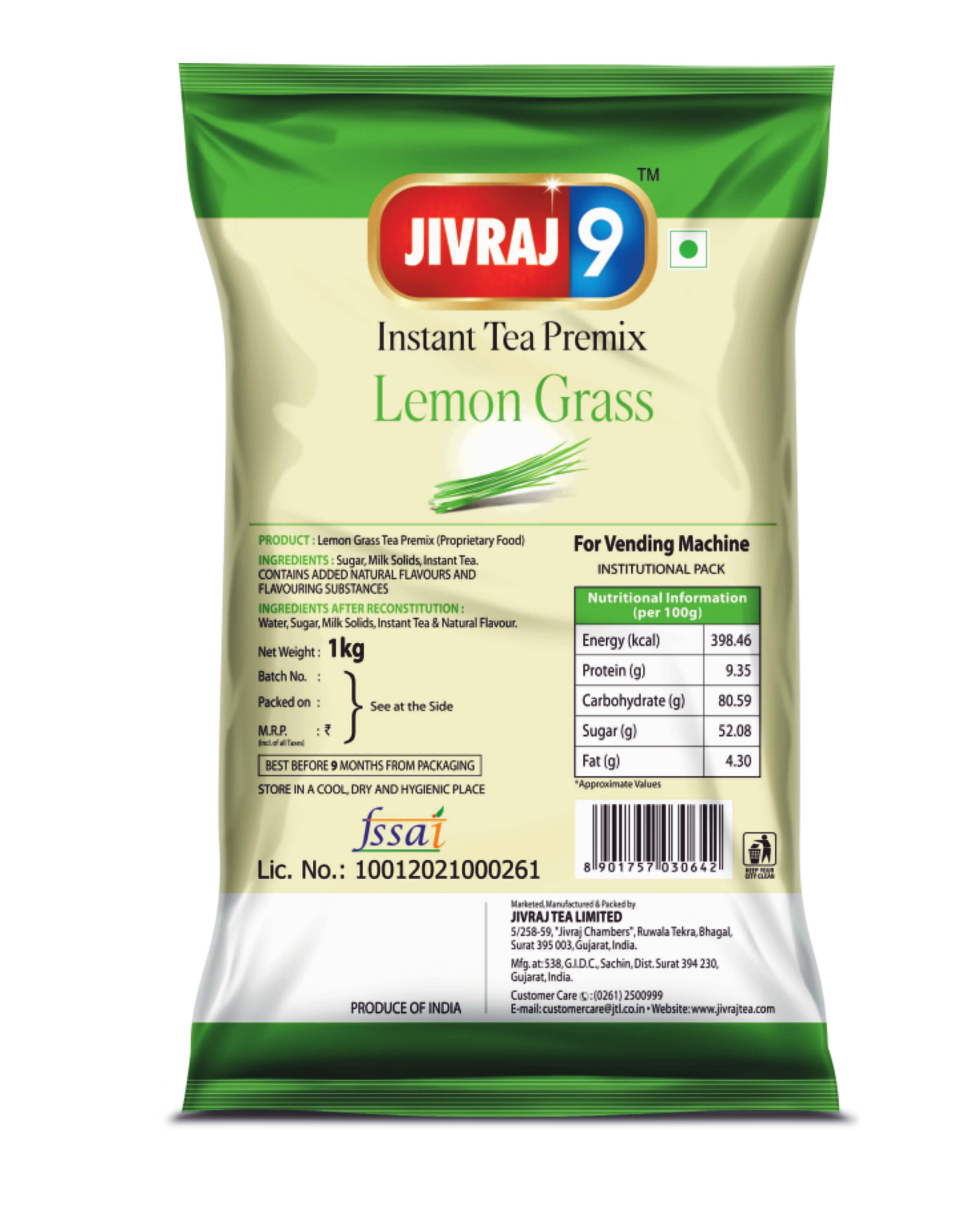jivraj9 Tea Lemon Grass Premix Tea - Distacart