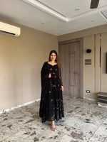 Thumbnail for Yash Enterprise Black Georgette Anarkali Suit In New Fancy Style