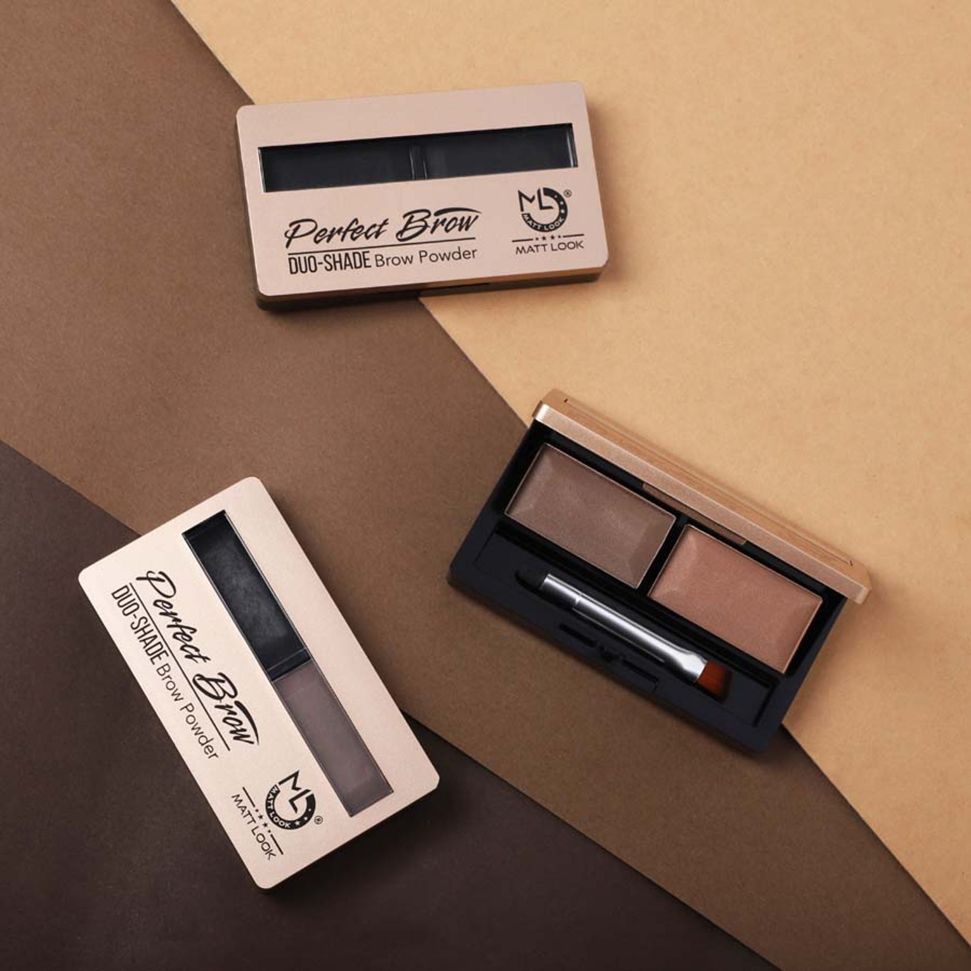 Matt Look Perfect Brow Duo-shade Brow Powder - 03 - Distacart