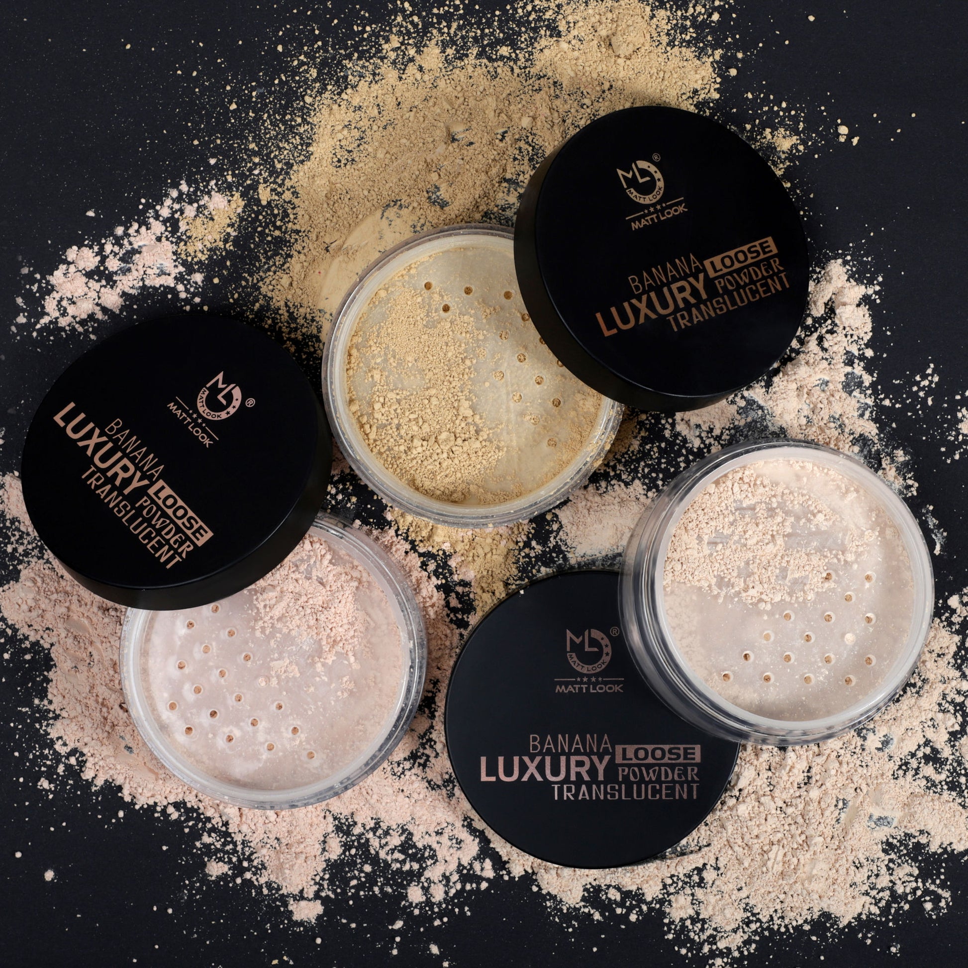 Matt Look Face Makeup Banana Luxury Loose Powder Translucent - Ivory - Distacart