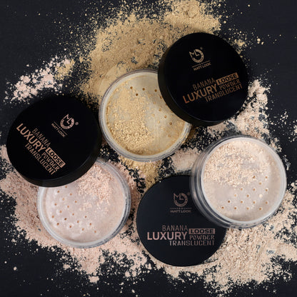 Matt Look Face Makeup Banana Luxury Loose Powder Translucent - Ivory - Distacart