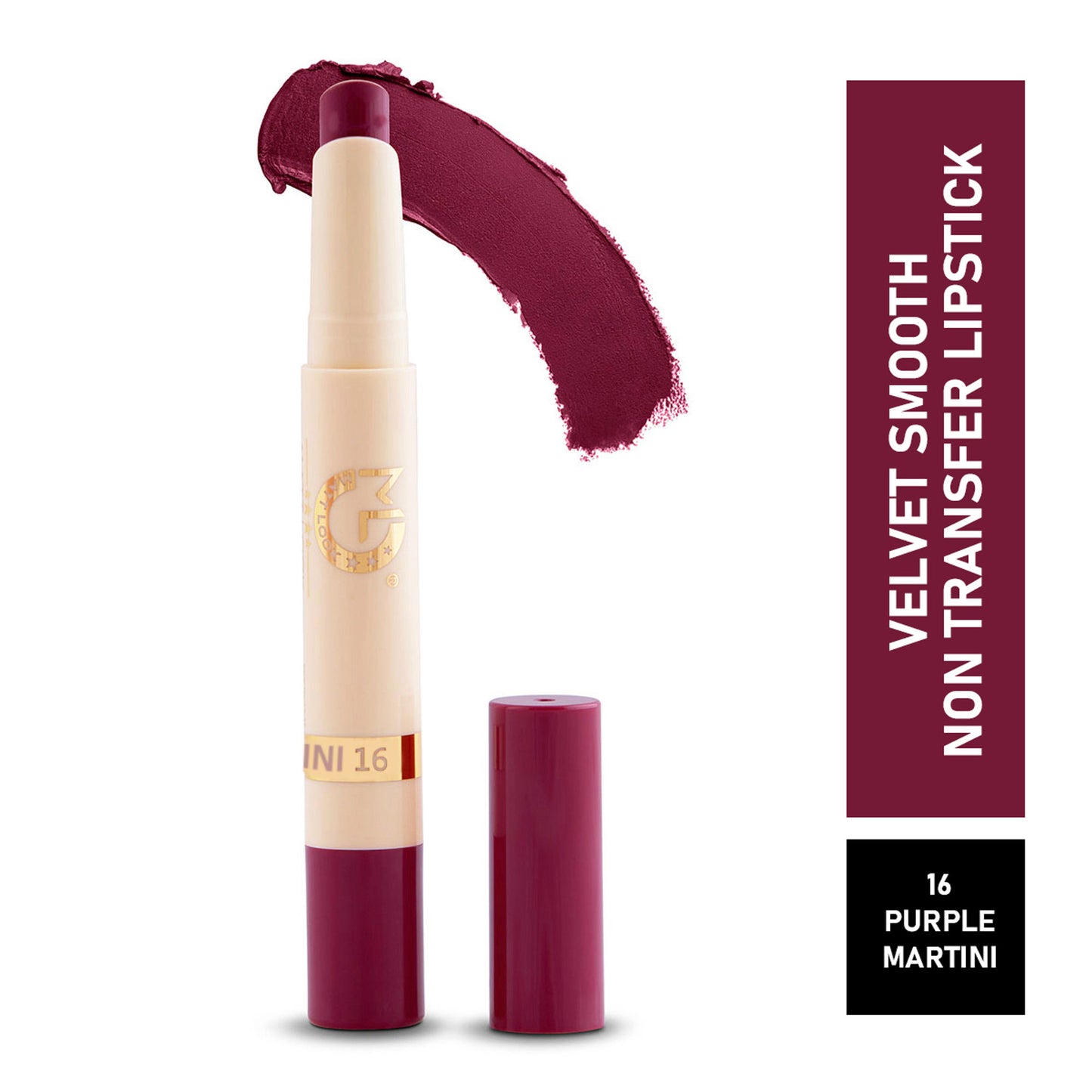 Matt Look Velvet Smooth Non Transfer Lipstick - Purple Martini