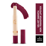 Thumbnail for Matt Look Velvet Smooth Non Transfer Lipstick - Purple Martini