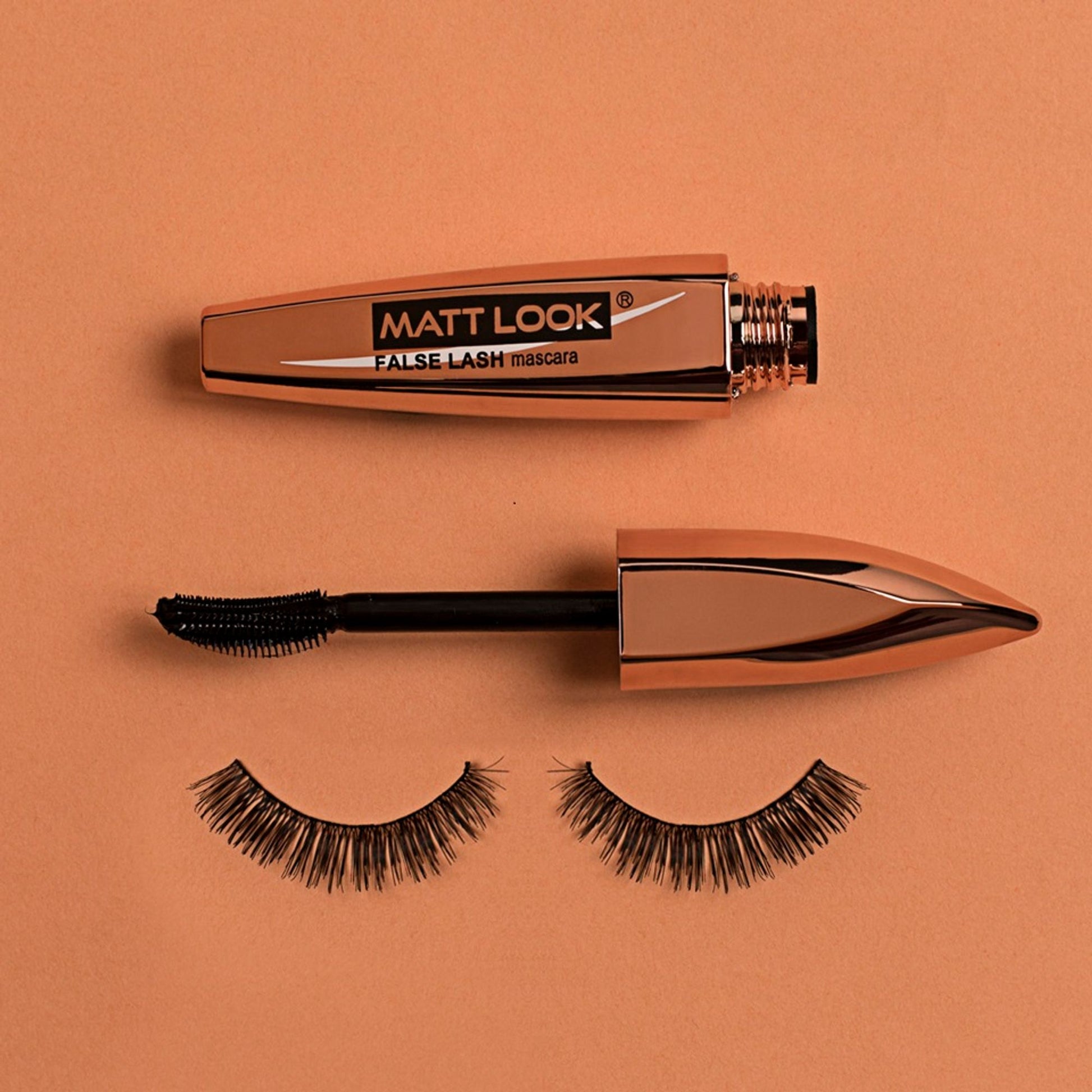 Matt Look Eye Makeup Curl & Volume Waterproof False Lash Mascara - Black - Distacart