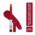 Thumbnail for Matt Look Power Last Lip Stain Crayon Lipstick - Pink Necktar