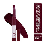 Thumbnail for Matt Look Power Last Lip Stain Crayon Lipstick - Naughty Purple