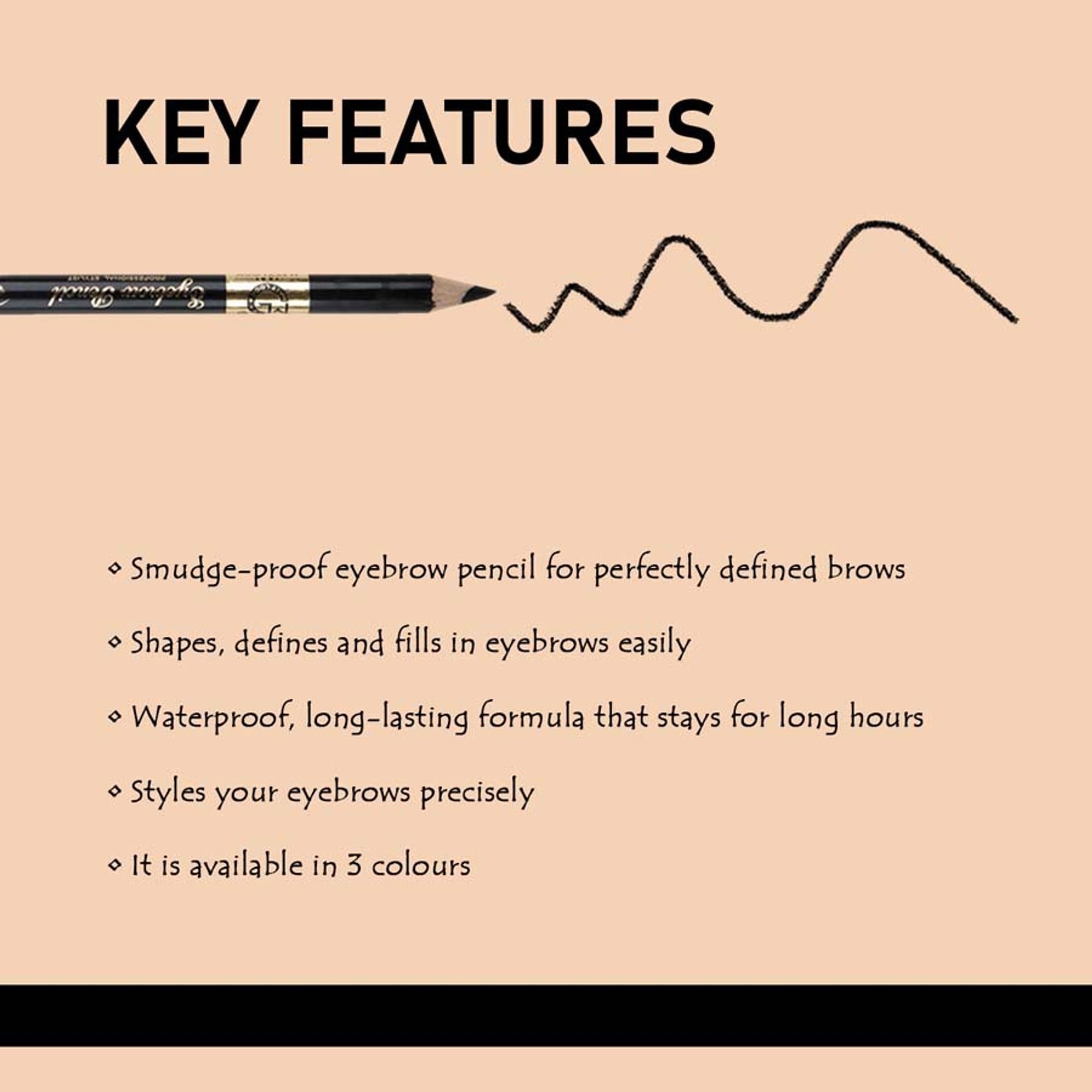 Matt Look Long Lasting Formula Professional Stylist Eyebrow Pencil - 04 Coco Brown - Distacart