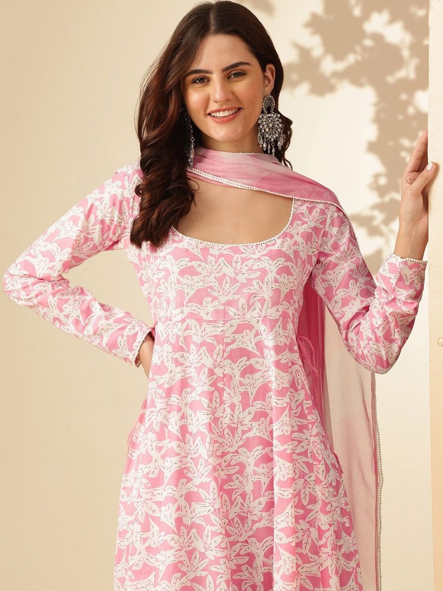 Anouk Women Floral Printed Floral Anarkali Kurta - Distacart