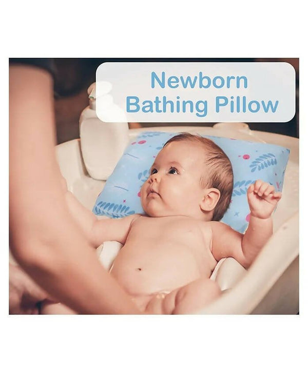 AHC New Born Baby Waterproof Bathing Pillow with Bean Filling for Bathing Chair/Tub/Sheet- Printed - Distacart