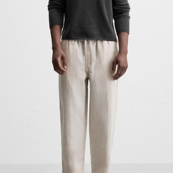 Fabmade Men’S Beige Loose Fit Cotton Pajama - Distacart