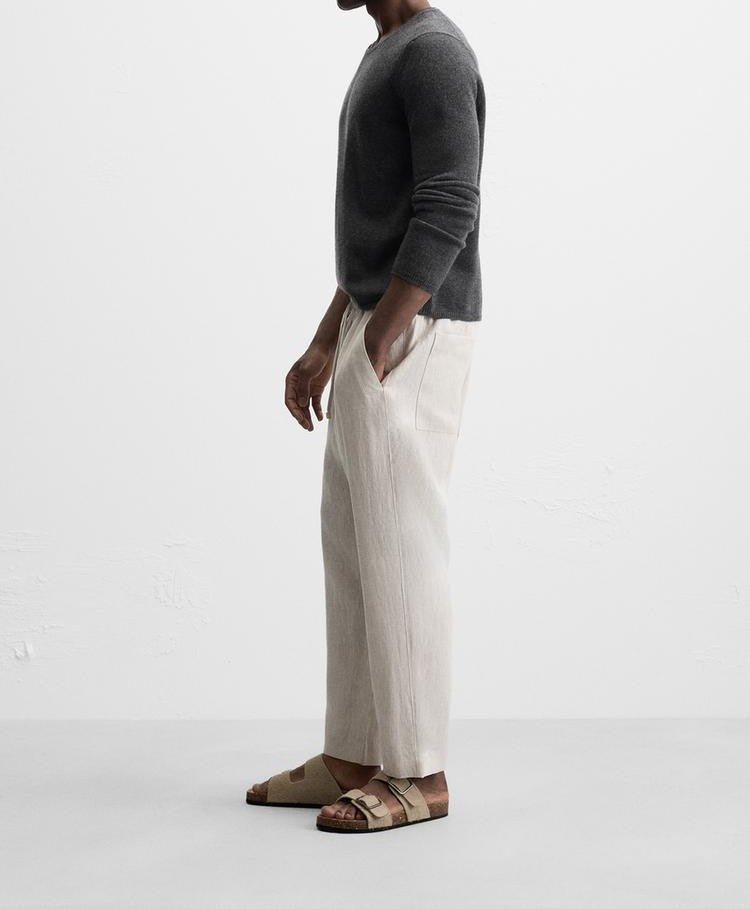 Fabmade Men’S Beige Loose Fit Cotton Pajama - Distacart