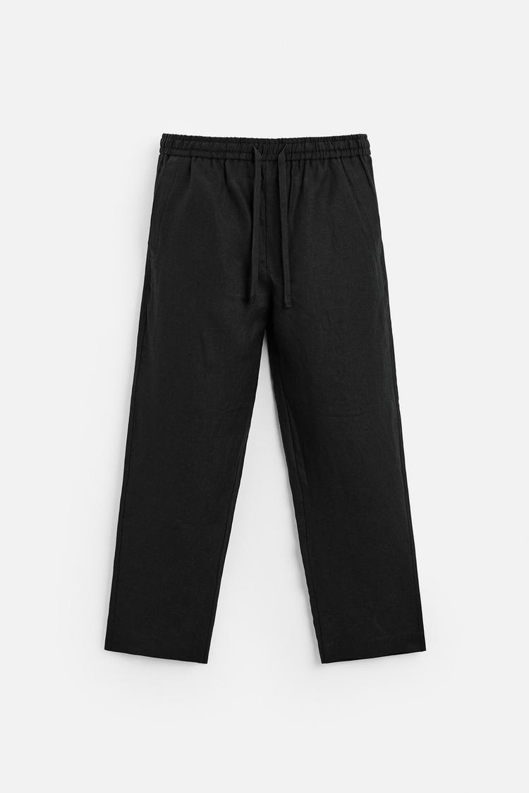 Fabmade Men’S Linen Pajama Combo – Beige & Black (Pack Of 2) - Distacart