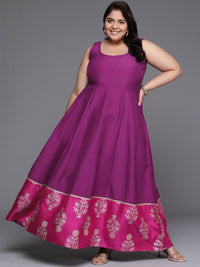 Thumbnail for Ahalyaa Women's Traditional wear Ethnic Dress - Purple - Distacart