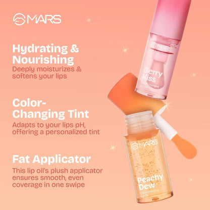 MARS Cosmetics Color Changing Protector Lip Oil - Lo-01-Peachy Dew - Distacart