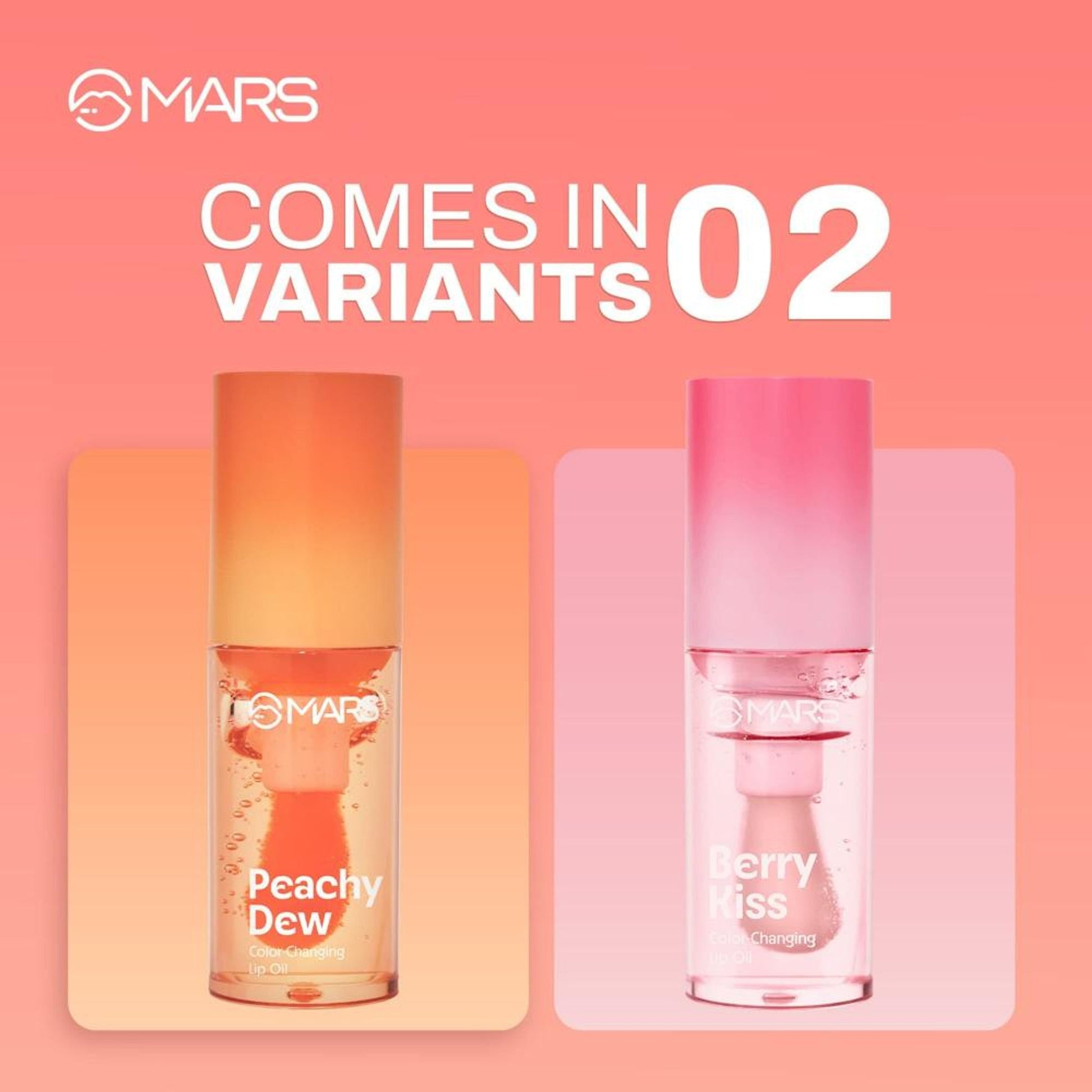 MARS Cosmetics Color Changing Protector Lip Oil - Lo-01-Peachy Dew - Distacart
