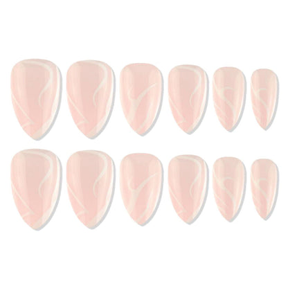 shills professional reusable press on nails almond spn688
