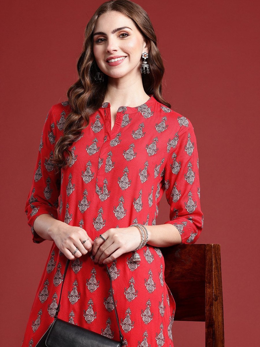 Anouk Ethnic Motifs Printed Kurta with Trousers - Distacart